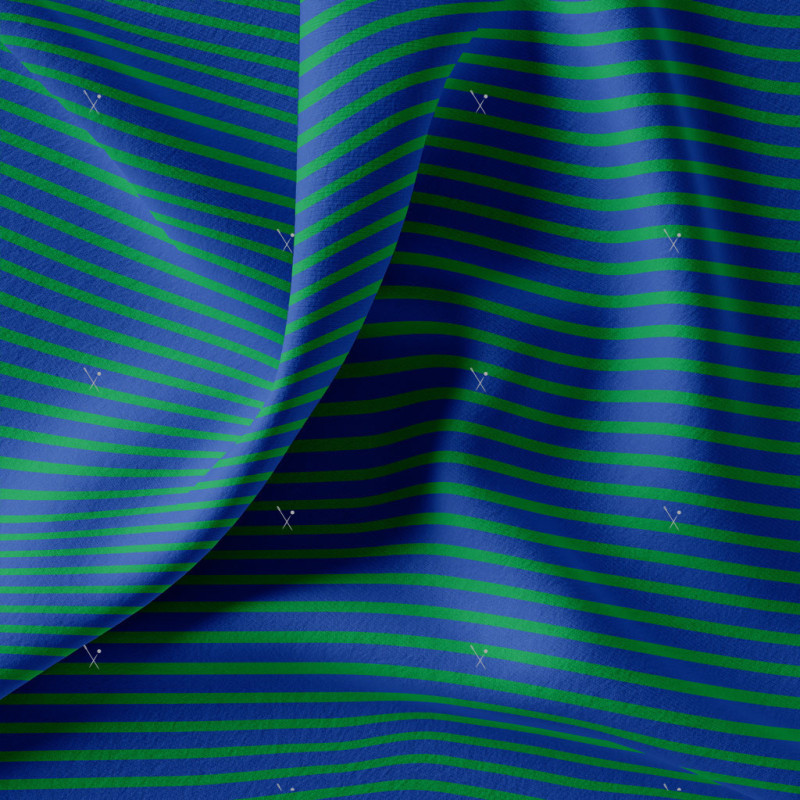 Striped Jersey AIGUEMARINE Cobalt / Green